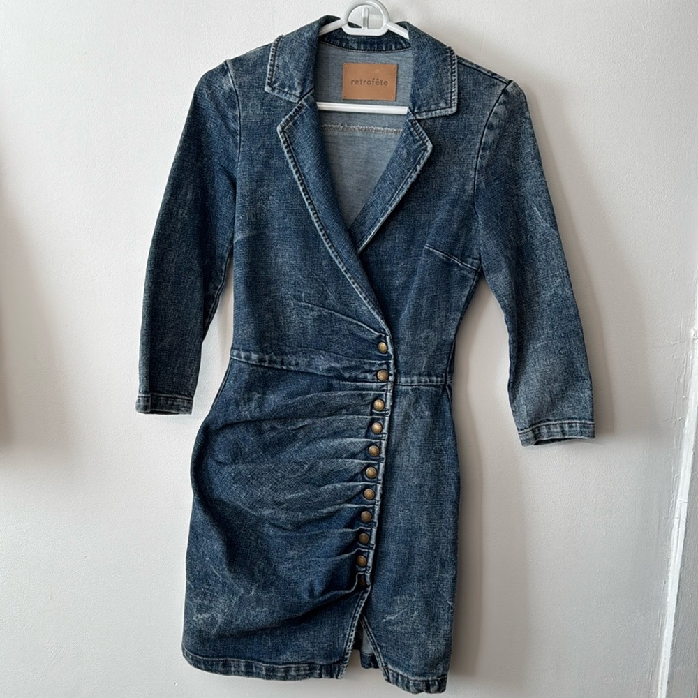 Retrofete denim dress size XS